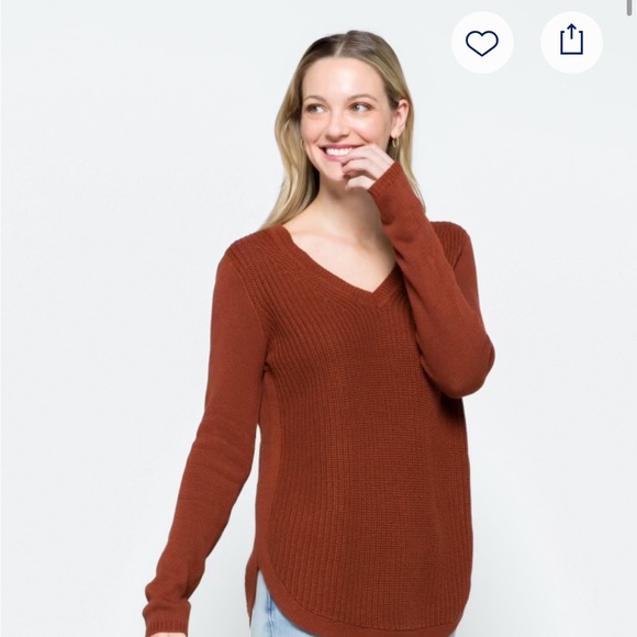 RD Style Sweaters - RD Style Josslyn V-Neck Sweater Size Petite Small